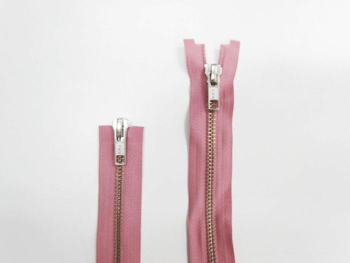 102Cm Open End 2 Slider Zip- Dusty Pink  |   Open End Zips Metal Zips Metal Zips