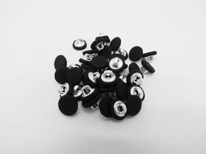 10Mm Button- Black  |   Fabric Covered Buttons Black Buttons Black Buttons