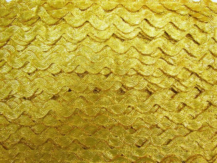 10Mm Metallic Ric Rac- Bright Gold  |   Ric Rac Ric Rac Ric Rac