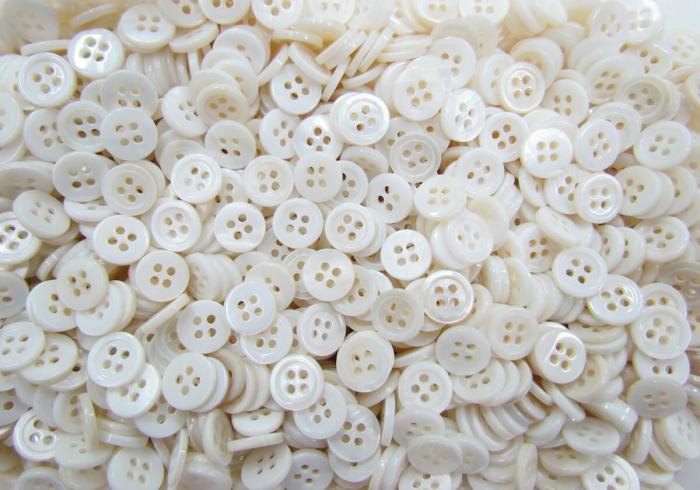 10Mm Pearl White Fashion Buttons – 10 Button Bundle  |   Cream & Beige Buttons Buttons Buttons 10Mm-20Mm