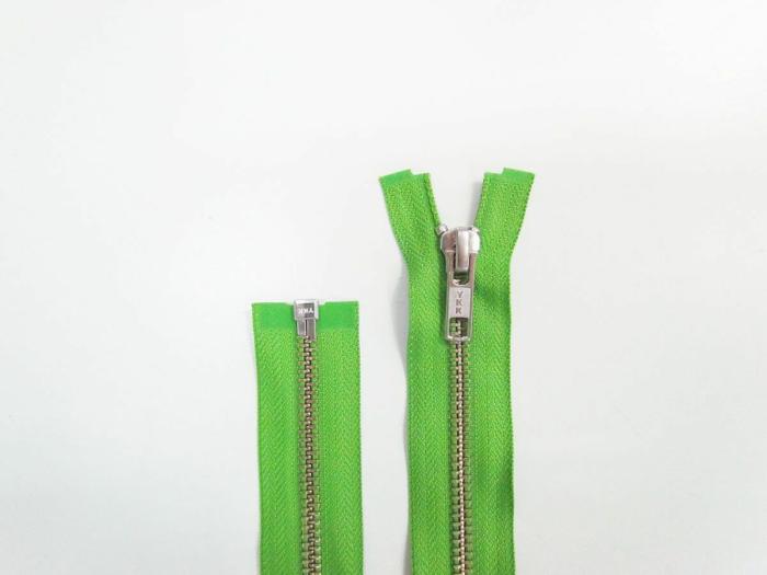 125Cm Open End Single Slide Zipper- Mid Green  |   Open End Zips Metal Zips Metal Zips