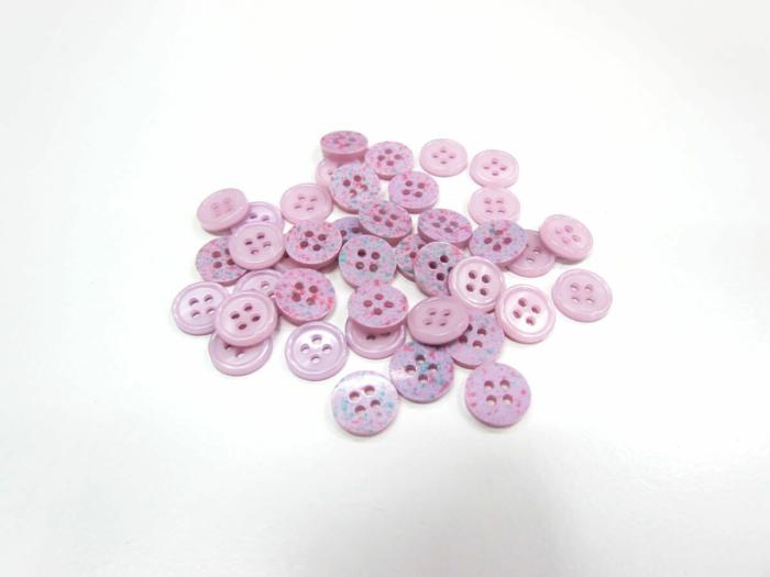 12Mm Button- Lavender Confetti  |   Buttons 10Mm-20Mm Buttons Buttons 10Mm-20Mm