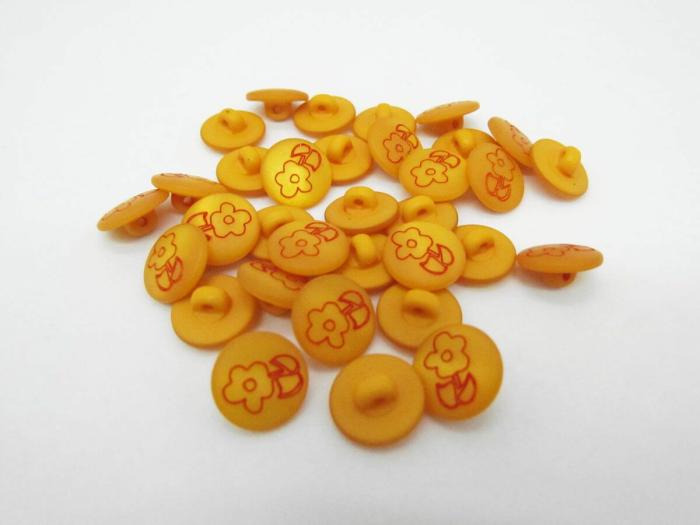 12Mm Button- Orange  |   Buttons 10Mm-20Mm Buttons Buttons 10Mm-20Mm