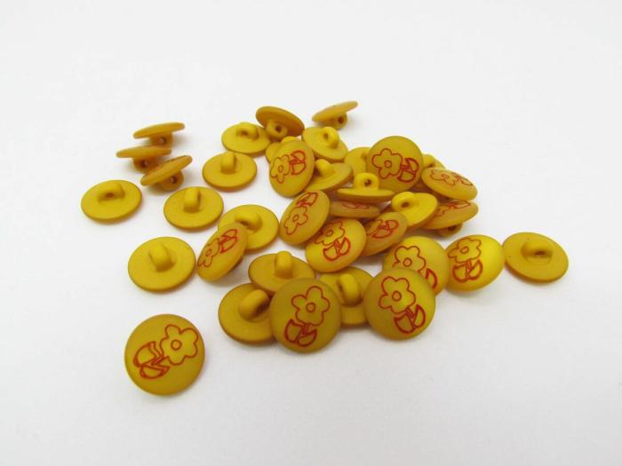 12Mm Button- Yellow  |   Buttons 10Mm-20Mm Buttons Buttons 10Mm-20Mm