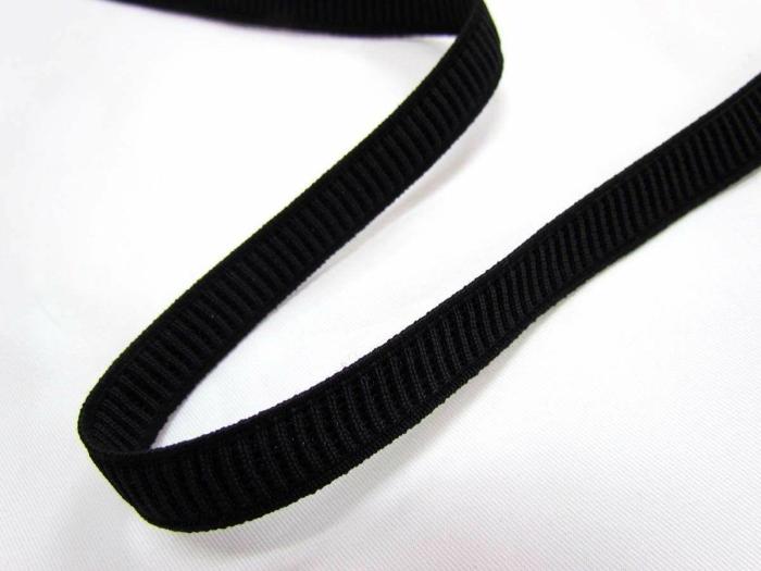 12Mm Ribbed Elastic- Black  |   Ribbed Elastic Elastic Knitted Elastic