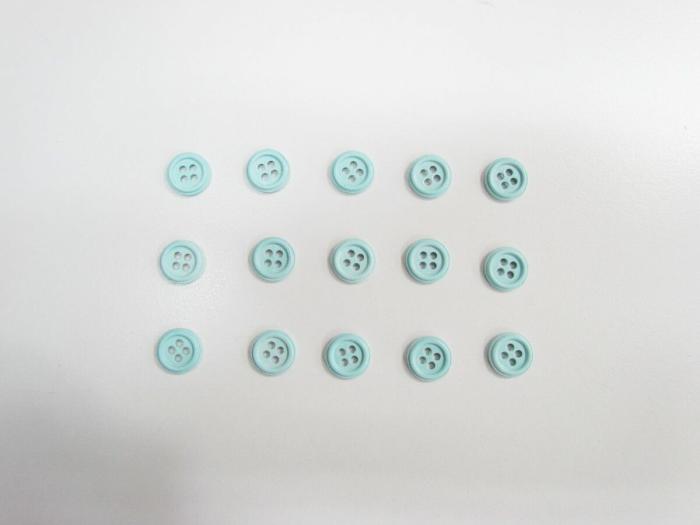 12Mm Seaside Blue Buttons- 15Pk  |   Buttons 10Mm-20Mm Blue Buttons Blue Buttons