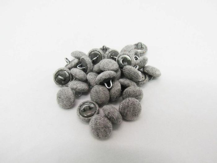 14Mm Button- Grey  |   Fabric Covered Buttons Buttons Buttons 10Mm-20Mm