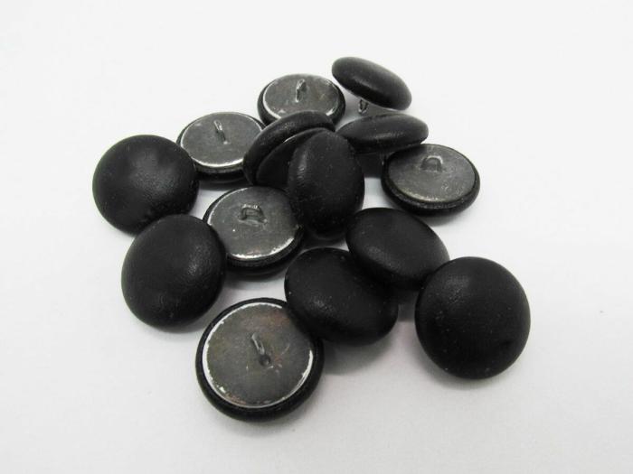 15Mm Button- Black  |   Black Buttons Black Buttons Black Buttons