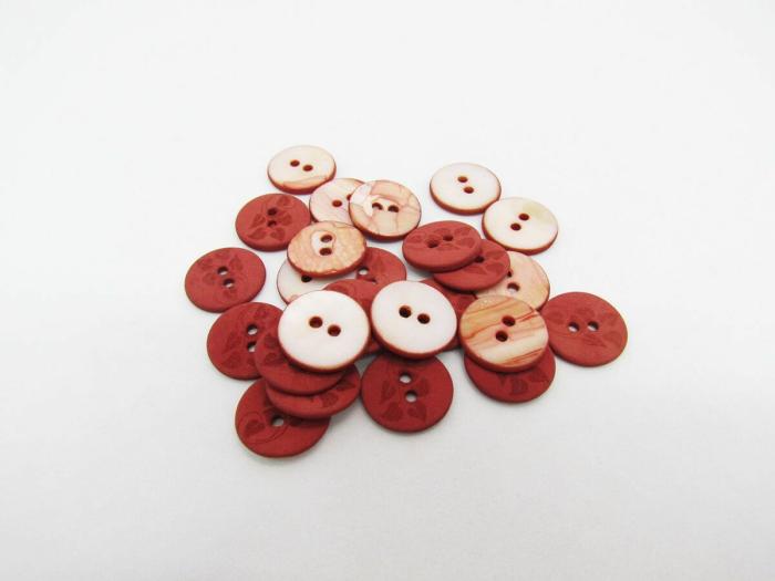 15Mm Button- Red  |   Buttons 10Mm-20Mm Buttons Buttons 10Mm-20Mm