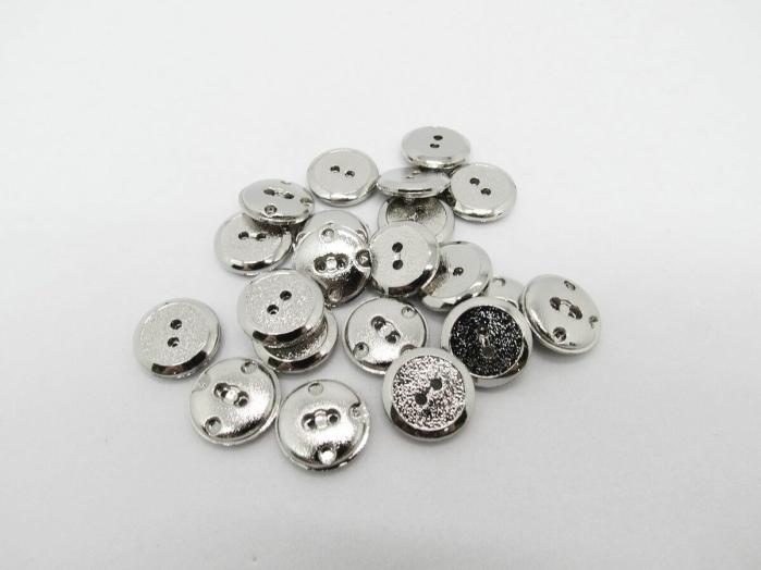 15Mm Button- Silver  |   Buttons 10Mm-20Mm Buttons Buttons 10Mm-20Mm