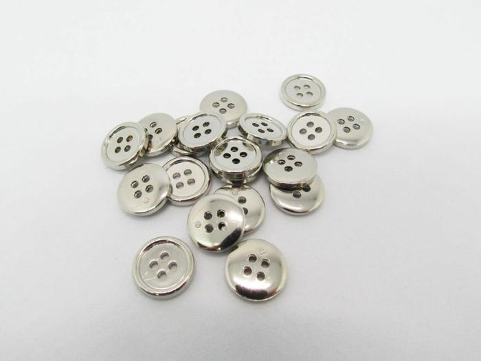 15Mm Button- Silver  |   Metal Look Buttons Buttons Buttons 10Mm-20Mm