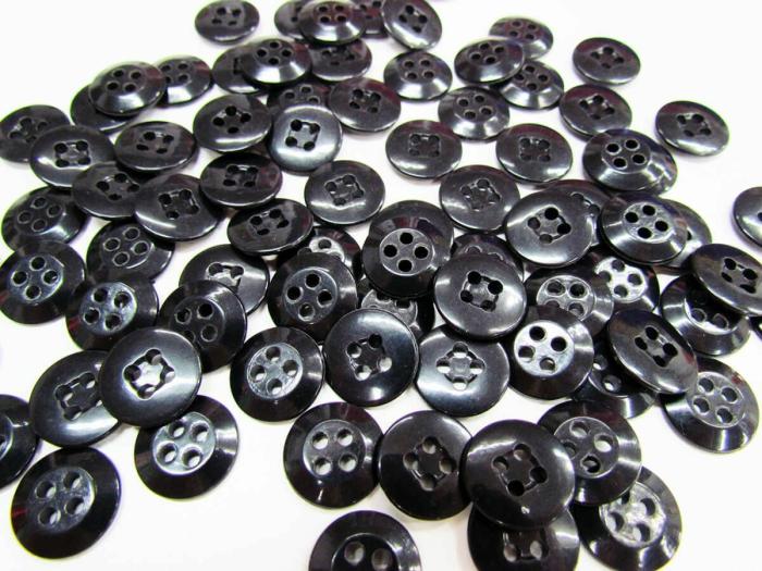 17Mm Button  |   Black Buttons Black Buttons Black Buttons