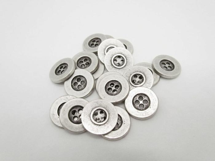 20Mm Button- Silver  |   Grey Buttons Buttons Buttons 10Mm-20Mm