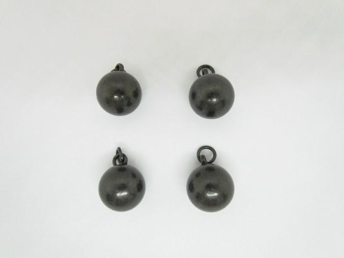 20Mm Metal Bauble Gunmetal- 4Pk  |   Motifs & Embellishments Fashion Accessories Motifs & Embellishments