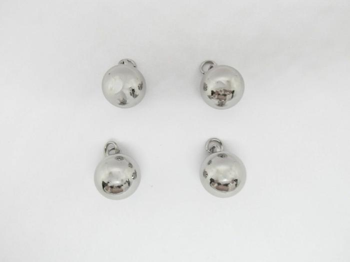 20Mm Metal Bauble Silver- 4Pk  |   Motifs & Embellishments Fashion Accessories Motifs & Embellishments