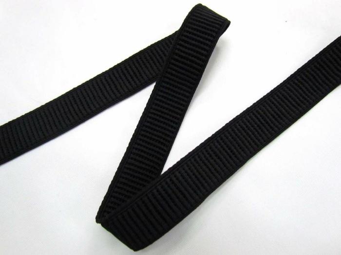 20Mm Ribbed Elastic- Black  |   Ribbed Elastic Elastic Knitted Elastic