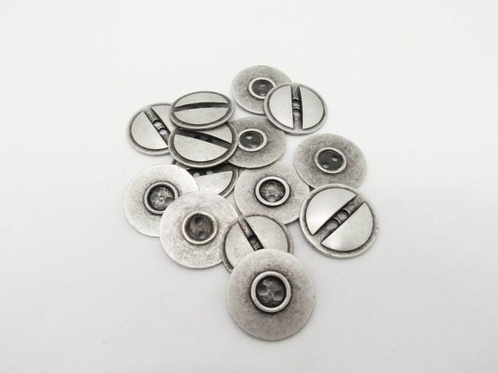 22Mm Button- Silver  |   Buttons 20Mm-40Mm Buttons Buttons 20Mm-40Mm