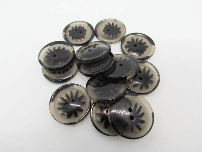 25Mm Button- Black  |   Black Buttons Black Buttons Black Buttons