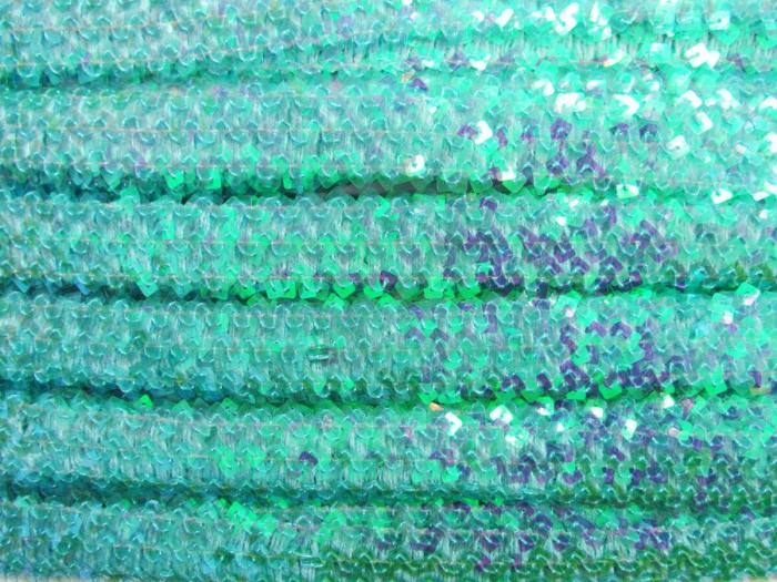 25Mm Iridescent Stretch Sequin Trim- Mermaid Mint  |   Sequins & Sequin Trims Cords & Tapes Cords & Tapes