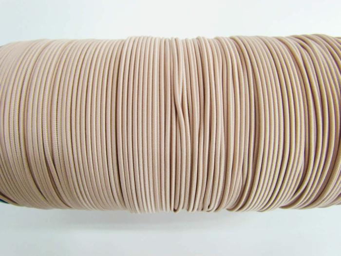 2Mm Round Elastic- Beige  |   Braided Elastic Braided Elastic Braided Elastic