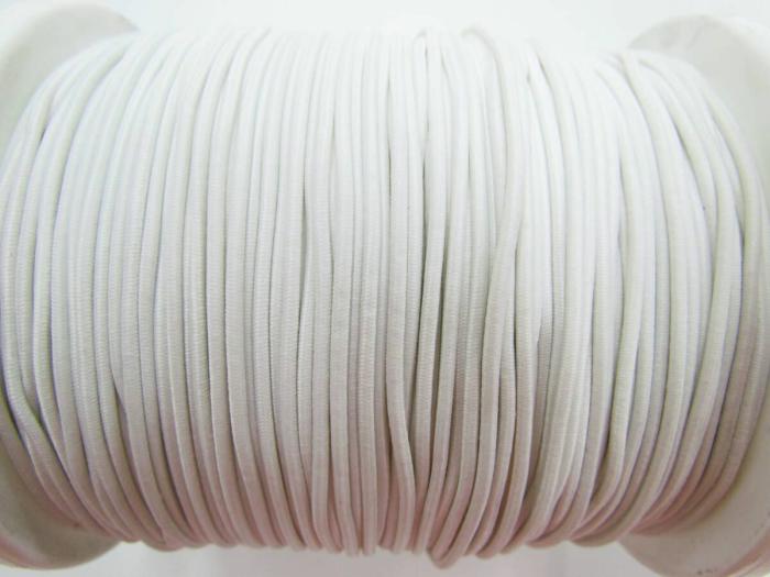 2Mm Round Elastic- Cream White  |   Bungee Cord Elastic Bungee Cord Elastic Bungee Cord Elastic