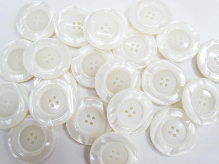 35Mm Large Pearl White Fashion Button  |   Pearl & Iridescent Buttons Buttons Buttons 20Mm-40Mm