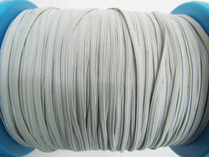 3Mm Braided Elastic- Cool Grey  |   Braided Elastic Braided Elastic Braided Elastic