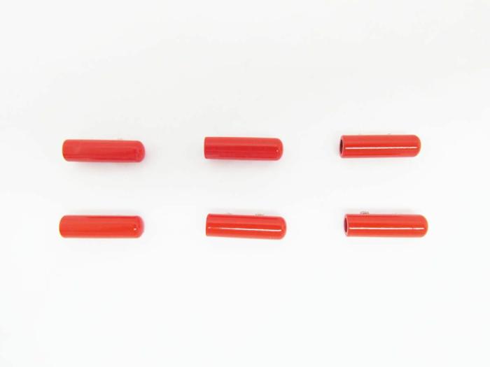 3Mm Cord Ends Red- 6Pk  |   Beads, Toggles & Cord Ends Beads, Toggles & Cord Ends Beads, Toggles & Cord Ends