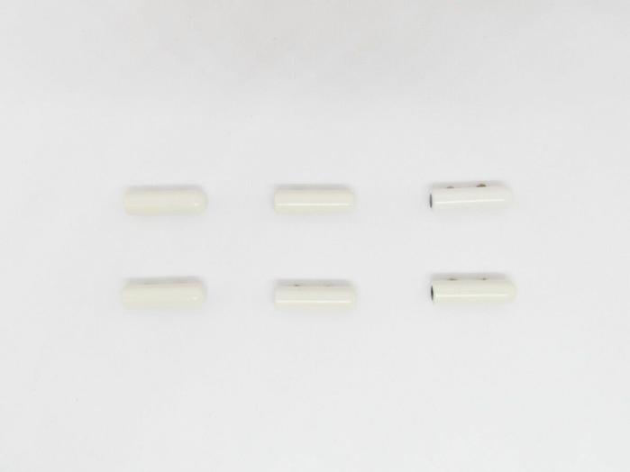 3Mm Cord Ends White- 6Pk  |   Beads, Toggles & Cord Ends Beads, Toggles & Cord Ends Beads, Toggles & Cord Ends