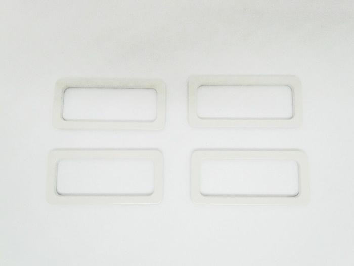 40Mm Rectangle Ring White- 4Pk  |   D-Rings & O-Rings D-Rings & O-Rings D-Rings & O-Rings