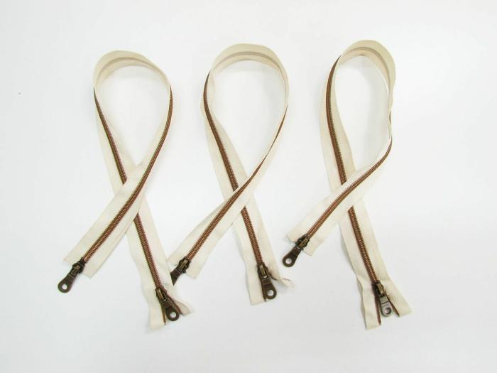 45Cm Cream – 2 Slider Open End Zip- 3 Pack  |   Zipper Bundles Zipper Bundles Zipper Bundles