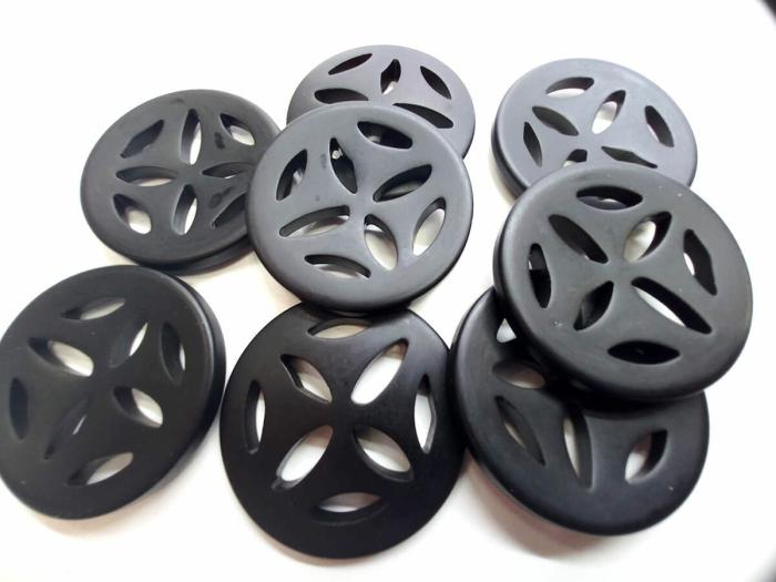 50Mm Cut Out Button  |   Buttons 20Mm-40Mm Black Buttons Black Buttons