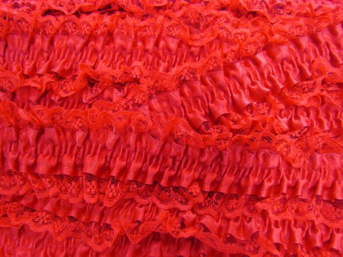 50Mm Lace Garter Elastic Trim- Red  |   Lace Trims Lace Trims Lace Trims