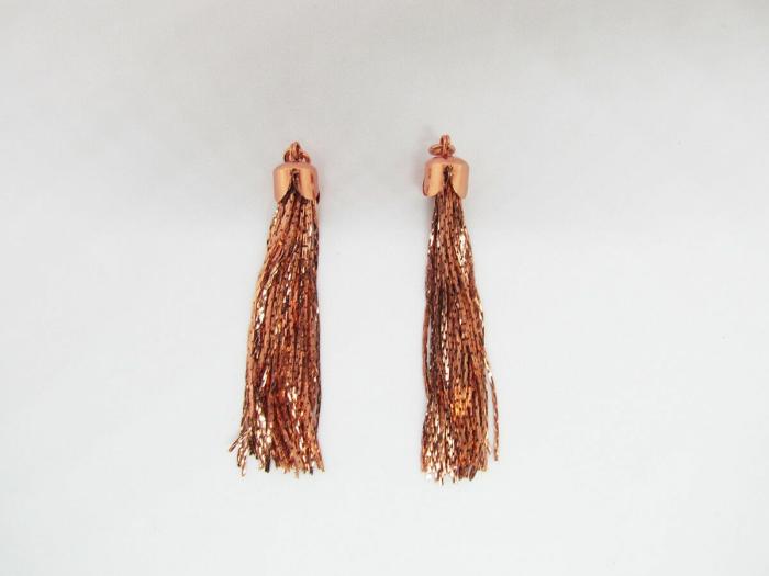 55Mm Rose Gold Metal Tassel- 2Pk  |   Motifs & Embellishments Fashion Accessories Motifs & Embellishments