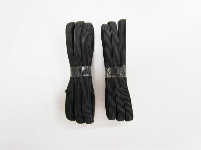 5M Pack Of 6Mm Braided Elastic- Black – 2 Pack Bundle  |   Elastic For Masks Braided Elastic Braided Elastic