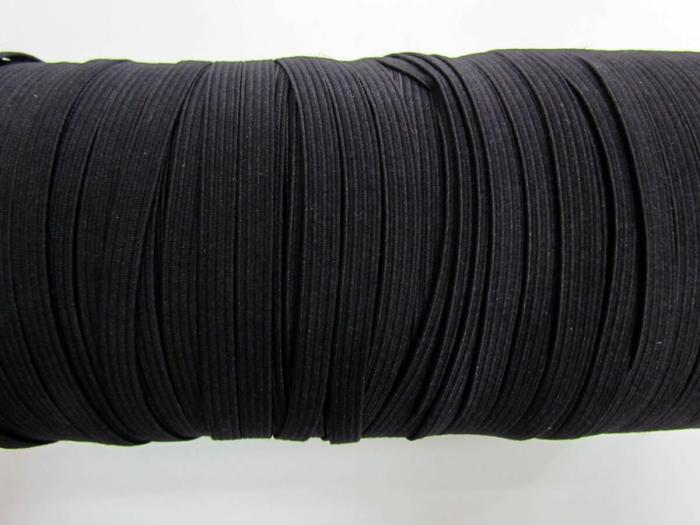 6Mm Braided Elastic- Black  |   Braided Elastic Braided Elastic Braided Elastic