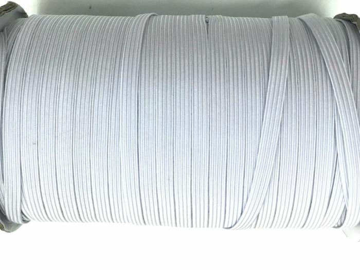 6Mm Braided Elastic- Cool White  |   Braided Elastic Braided Elastic Braided Elastic