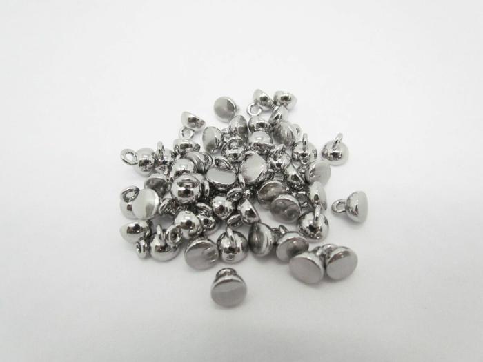 8Mm Button- Silver  |   Buttons Under 10Mm Buttons Buttons Under 10Mm