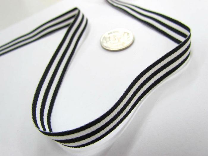 Candy Cane 10Mm- Black / White  |   Candy Cane Stripe Ribbon Candy Cane Stripe Ribbon Candy Cane Stripe Ribbon