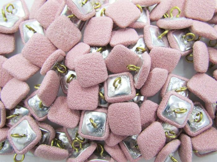 Fabric Covered Fashion Buttons- Pink Crepe  |   Buttons 10Mm-20Mm Buttons Buttons 10Mm-20Mm