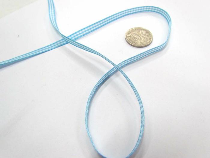 Gingham Ribbon 5Mm- Baby Blue  |   Gingham Ribbon Gingham Ribbon Gingham Ribbon