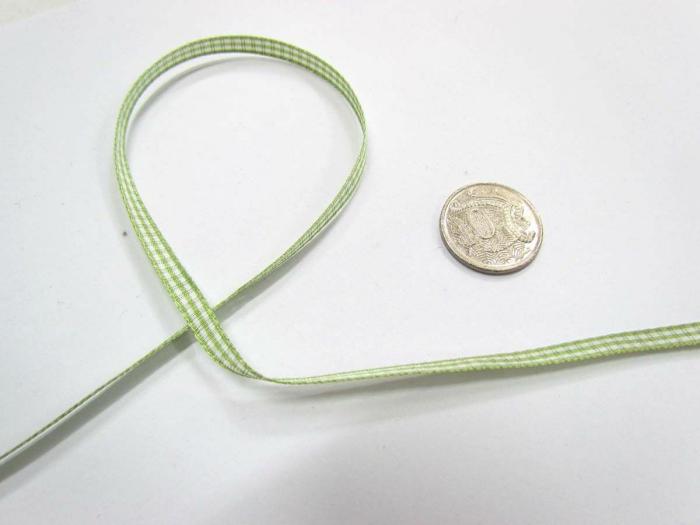 Gingham Ribbon 5Mm- Lime  |   Gingham Ribbon Gingham Ribbon Gingham Ribbon