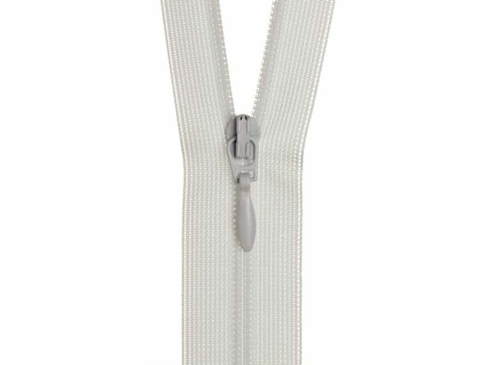 Lightweight Open End Zip- 18Cm (7 Inch) 101 White  |   Open End Zips Nylon Zips Nylon Zips