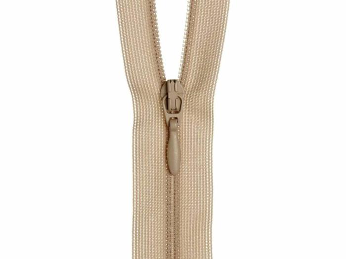 Lightweight Open End Zip- 18Cm (7 Inch) 297 Natural  |   Open End Zips Nylon Zips Nylon Zips