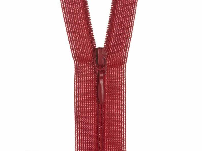 Lightweight Open End Zip- 20Cm (8 Inch) 145 Hot Red  |   Nylon Zips Nylon Zips Nylon Zips