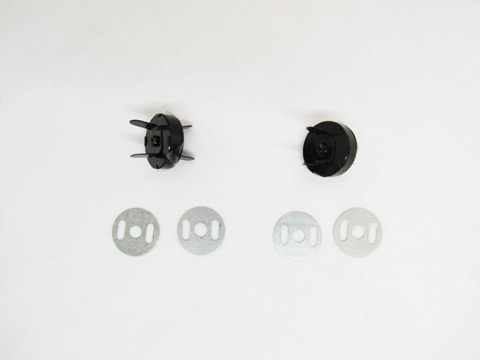 Magnetic Handbag Button- Black – 2Pk  |   Fasteners Fasteners Fasteners