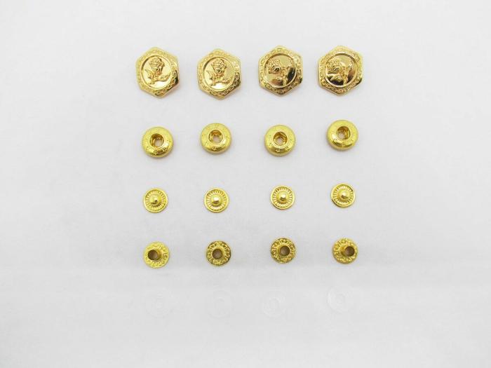 Rosebud Press Studs- Gold  |   Fasteners Fasteners Fasteners