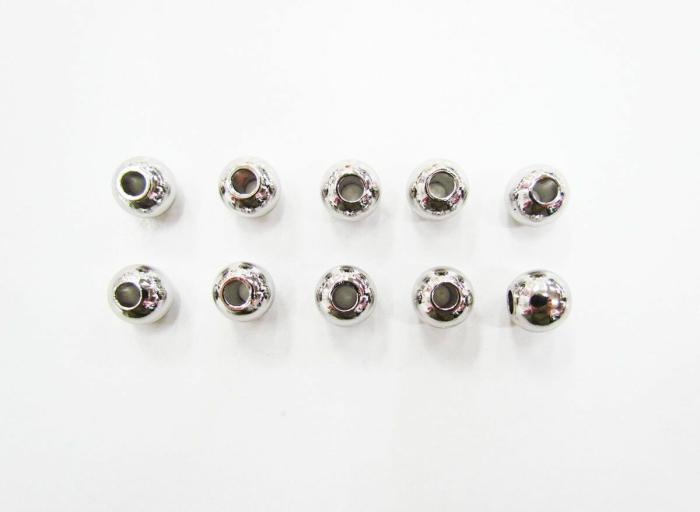 Shiny Silver Bead Accessories- 10Pk  |   Beads, Toggles & Cord Ends Beads, Toggles & Cord Ends Beads, Toggles & Cord Ends