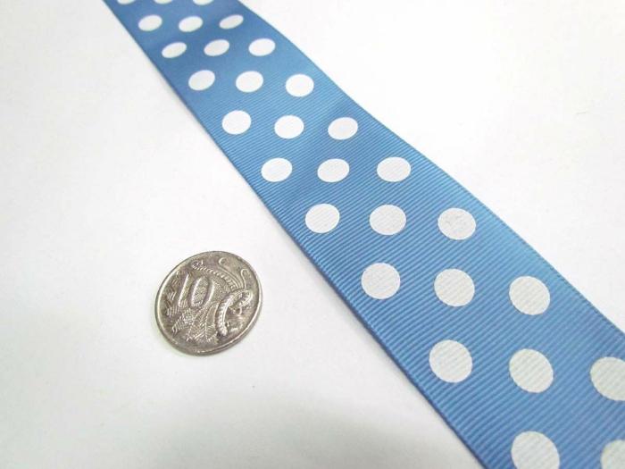 Spots Ribbon 38Mm- Baby Blue  |   Spots Ribbon Ribbons Spots Ribbon