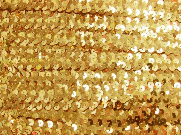 Stretch Sequin Trim- 2 Row- Bright Gold  |   Sequins & Sequin Trims Sequins & Sequin Trims Sequins & Sequin Trims